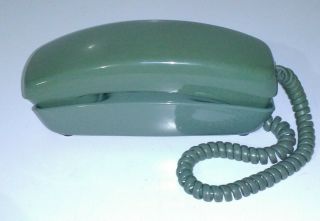 At&t Avocado Green Corded Telephone Vintage Touch Tone Push Button