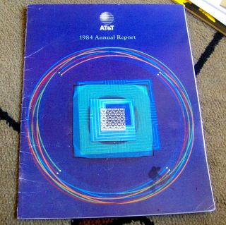 Rare Vintage 1984 At&t Annual Report Reference Telecommunications Telephone Old