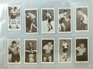 1938 Churchman Boxing Personalities 50 Card Complete Set Joe Louis Jack Johnson