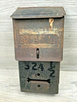 Vintage Rustic Metal Wall Mount Mailbox Porch Postal Mail Letter Box