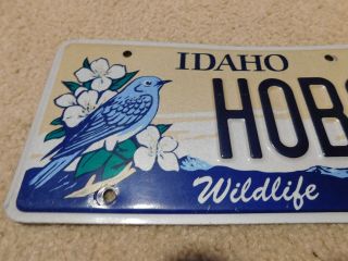Expired Idaho (HOBO) vanity license plate. 2