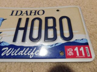 Expired Idaho (HOBO) vanity license plate. 3