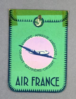 Air France Lyon Vintage Airline Luggage Tag Bag Baggage Label Af
