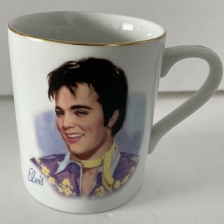 Elvis Presley Coffee Cup Mug Vtg 1985 Teddy Bear Collectible