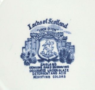 Lochs of Scotland Royal Warwick Blue White Plate 9.  75 