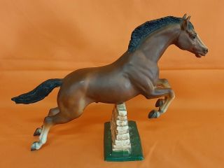Vintage Breyer Jumping Horse Brown With Black Mane And Tail