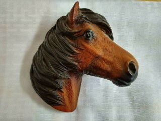 Vintage Horse Head Wall Hanging,  Bossons Fraser Art 3d Plastic
