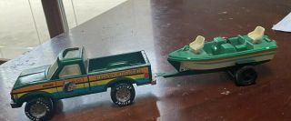 Vintage Nylint Bass Chaser Truck With Boat And Trailer