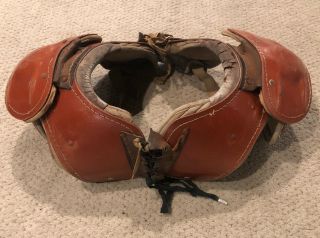 Vintage Football Equipment Shoulder Pads Player Worn Circa 1940‘s