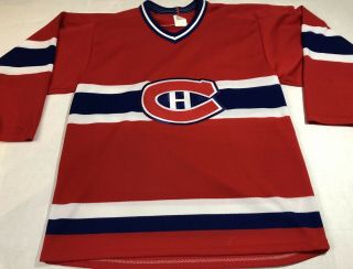Vintage 90s Montreal Canadiens Jersey Ccm Maska Air Knit Size M Made In Usa