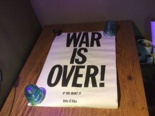 Vintage War Is Over If You Want It Poster Nos John & Yoko 24” X 18”