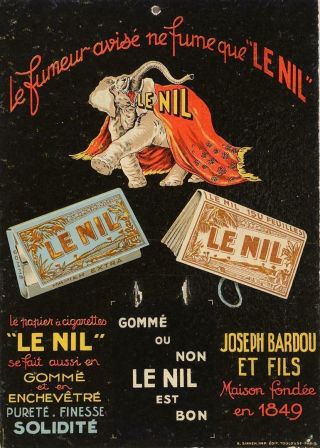 Vintage Cardboard Advertising Poster " Le Nil " By Cappiello