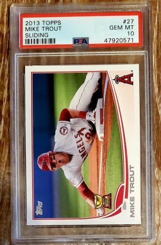 2013 Topps Mike Trout Rookie Gold Cup 27 Psa 10