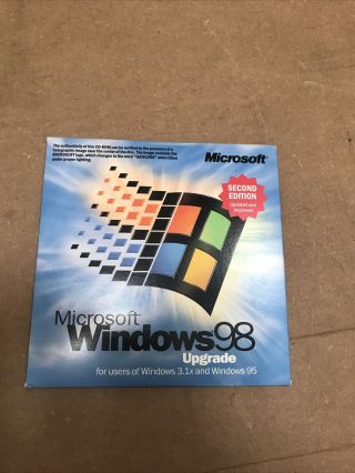 Microsoft Windows 98 Upgrade Cd - Rom Vintage Cd