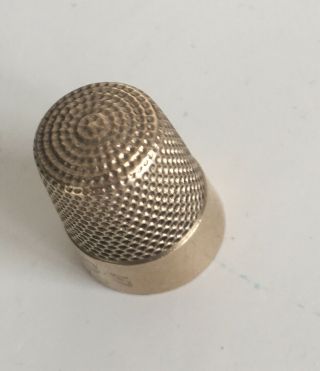 10k Gold Antique Sewing Thimble Hallmarked.  4.  3 G