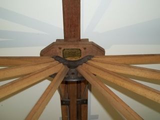 Antique STAR Wooden Clothes Drying Rack Wall Mount Collapsible 3