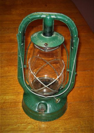 Vintage Green Dietz Monarch Kerosene Oil Lantern 13 " Syracuse Ny Really