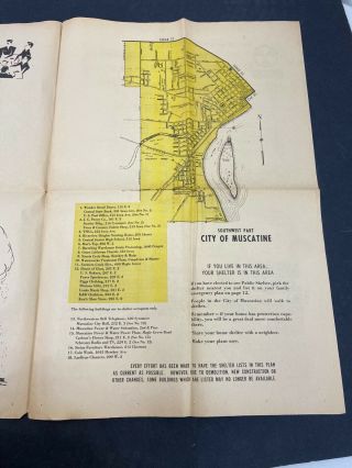 Vintage Muscatine County Iowa Civil Defense Community Shelter Plan Newspaper 3