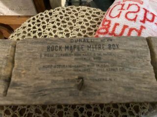 Vintage DURALL No.  416 Rock Maple Mitre Box Made In USA - Yonkers,  York 2