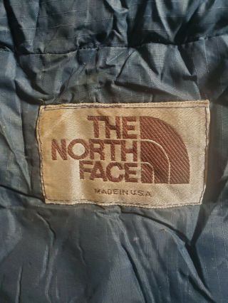 The North Face Brown Label Vintage Goose Down 7ft Blue Mummy Sleeping Bag