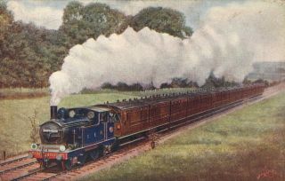 1916 Vintage Clayton Tunnel Steam Train Locomotive Postcard - Fascinating Message