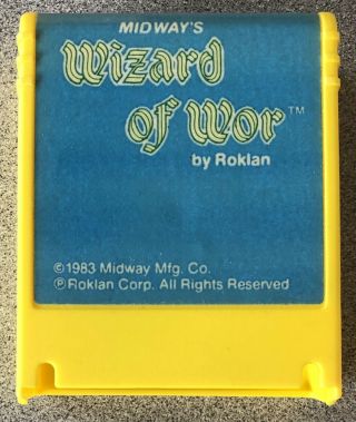 Wizard Of Wor By Roklan Rare Vintage Atari 400 800 Xl Xe Video Game Cartridge