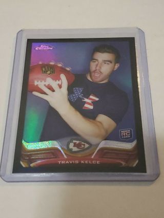 2013 Topps Chrome Travis Kelce Rookie Black Refractor ’d 133/299 Chiefs Rc