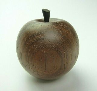 Vintage Carved African Padauk Wooden Apple Ornament Height 5 Cms No.  2