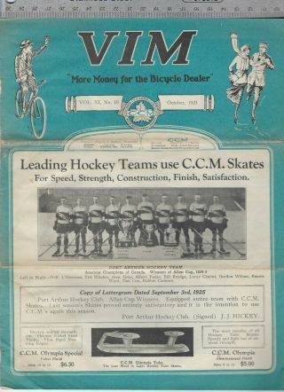 Canada Cycle & Motor Co Vim Ccm Bicycle Trade Publication Oct 1925 Cgb