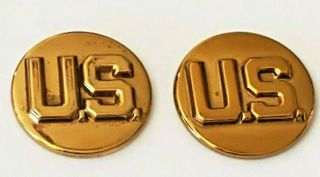 Vintage - - Set Of 2 - - Army U.  S.  Insignia Lapel Pin