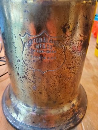Vintage Clayton & Lambert Brass Blow Torch Red Handle
