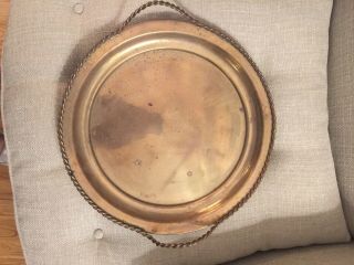 Vintage Brass Tray With Handles