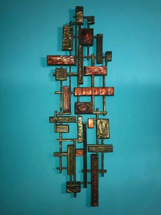 Cool 1968 Dart Industries Syroco Mcm Brutalist Abstract Wall Art Sculpture