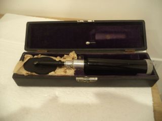 Vintage Bausch & Lomb May Ophthalmoscope With Case & Extra Filment Bulb