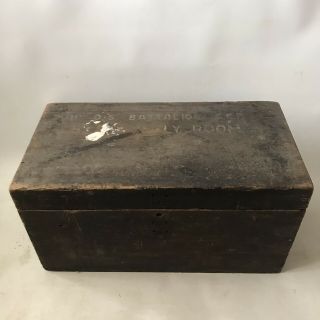Antique Ww1 Wooden Chest Box 111th O S Battalion Canadian Expeditionary Force