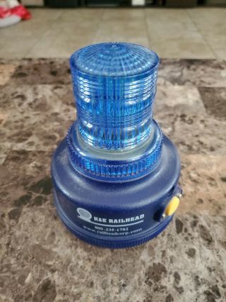 Railroad Wylie Lite Blue Flashing Portable Strobe Light With Magnet K&e Railhead