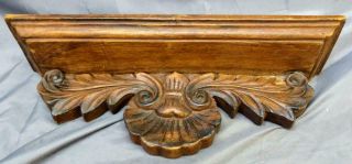 Wood Wooden Carved Wall Bracket Shelf For Display Home Decor