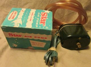 Vintage Star Aquarium Air Pump,  Aqua Air Products,  Box,  - Vg