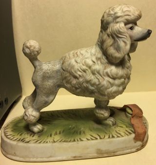 Vintage Lionstone French Poodle Whiskey Decanter With Red Seal 1975 No Label.