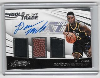 Donovan Mitchell 2017/18 Absolute Rookie Tools Of The Trade Relic Autograph /149