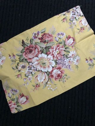 Vintage Ralph Lauren Brooke Pillowcase Yellow Floral Standard