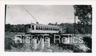B&w Photo Sand Springs Railway 75 Streetcar Tulsa Oklahoma 1940s
