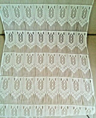 French Vintage White Lace Curtain Panel