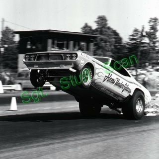 1970s Vintage Drag Racing 120mm Photo Slide Hemi Under Glass Funny Car
