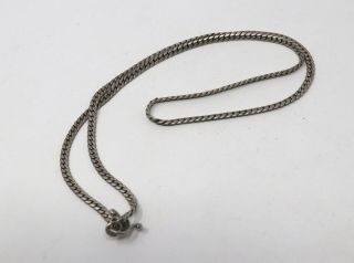 A Lovely Vintage 925 Sterling Silver Curb Link Chain Necklace 10.  8g 26628