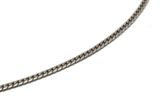 A Lovely Vintage 925 Sterling Silver Curb Link Chain Necklace 10.  8g 26628 3