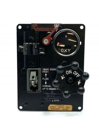 Raf Mk16a Oxygen Regulator / Cockpit Instrument Panel / De Havilland Vampire