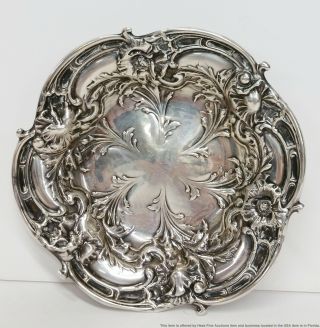Antique Reed Barton Sterling Silver Repousse Art Nouveau Bon Bon Bowl 3.  72ozt