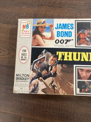 Vintage 1965 James Bond 007 Thunderball Board Game - Missing 1 Piece 2