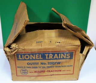 Vintage 1953 Lionel 2207w Santa Fe Diesel Freight Train Outfit - Empty Box